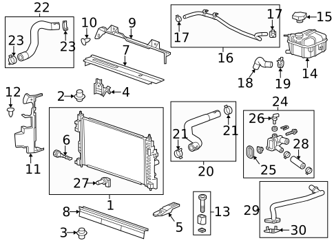 Radiator & Components for 2019 Chevrolet Silverado 1500 #39