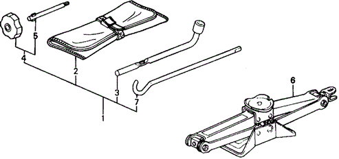 Tools - Jack for 1988 Honda Civic #0