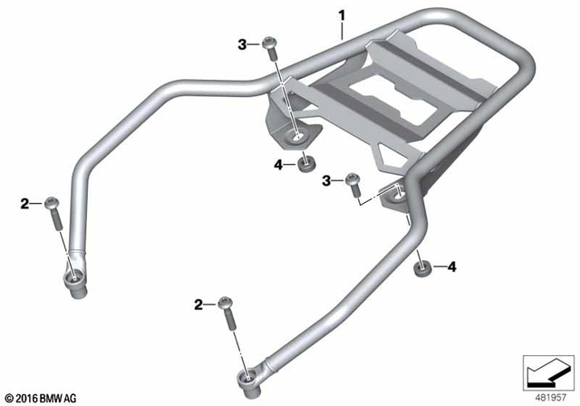 7129908466 - Luggage &amp; Storage: Fillister-Head Screw - M8X40-8.8-mk for BMW-Motorrad Image