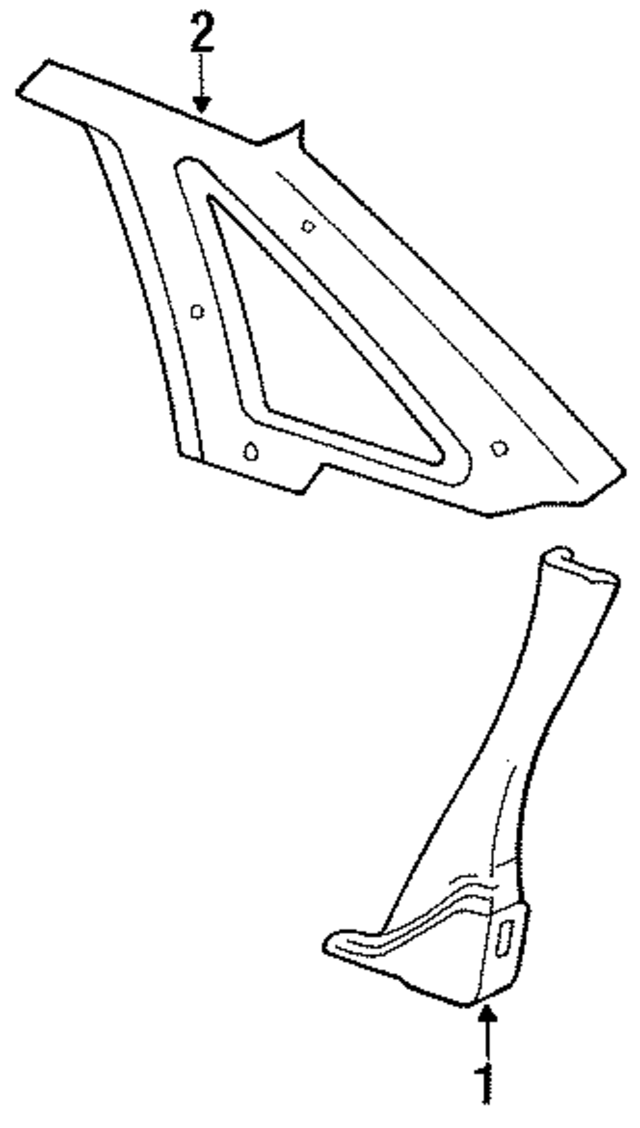 E6DZ5431012AKP - Body: Lower Quarter Trim for Ford: Taurus Image