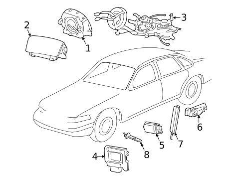 Air Bag Components for 2006 Mercury Grand Marquis #0