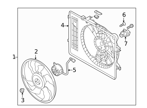Cooling Fan for 2018 Kia Cadenza #0