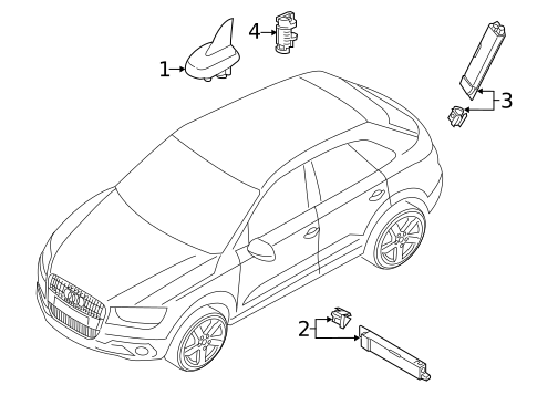 Antenna & Radio for 2017 Audi Q3 #0