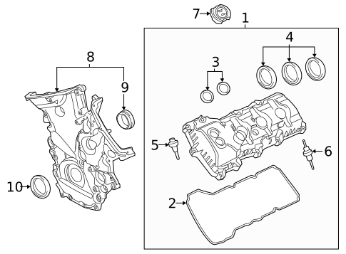 Valve & Timing Covers for 2015 Ford F-150 #1