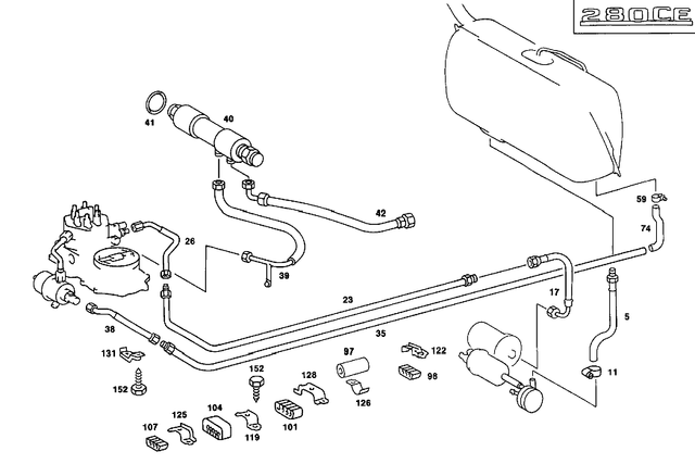 1234703475 - : Fuel Hose for Mercedes-Benz Image