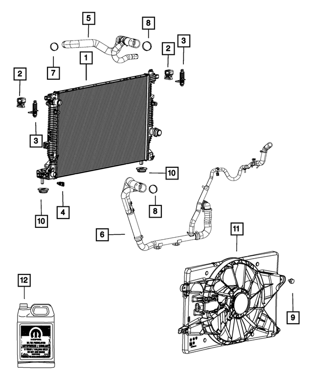 68092556AB - Cooling: Radiator Isolator for Mopar Image