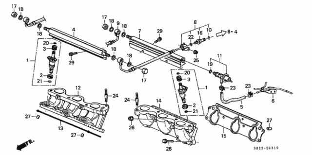 Fuel Injector (1) for 1998 Honda Accord #0