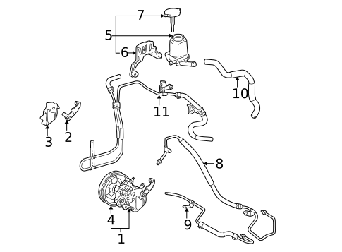 Pump & Hoses for 2006 Pontiac Vibe #0