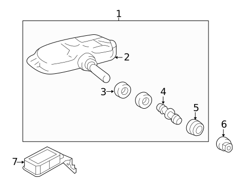 Tire Pressure Monitor Components for 2017 Hyundai Santa Fe #0