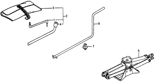 Tools - Jack for 1985 Honda Civic #0