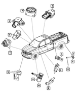 68457701AB - Electrical: Ambient Temperature Sensor for Mopar Image