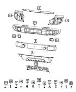 6102465AA - Frame, Bumper and Fascia: Hex Head Bolt And Coned Washer for Mopar Image