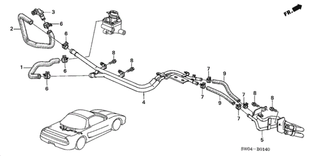 Second Air Pipe for 2000 Acura NSX #0