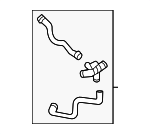 LK4Z6A715C - Cooling System: Engine Coolant Hose for Ford: Transit-150, Transit-250, Transit-350, Transit-350 HD Image