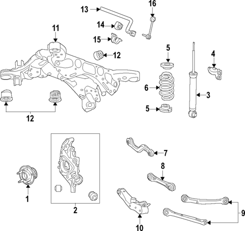Rear Suspension for 2018 Cadillac XT5 #4