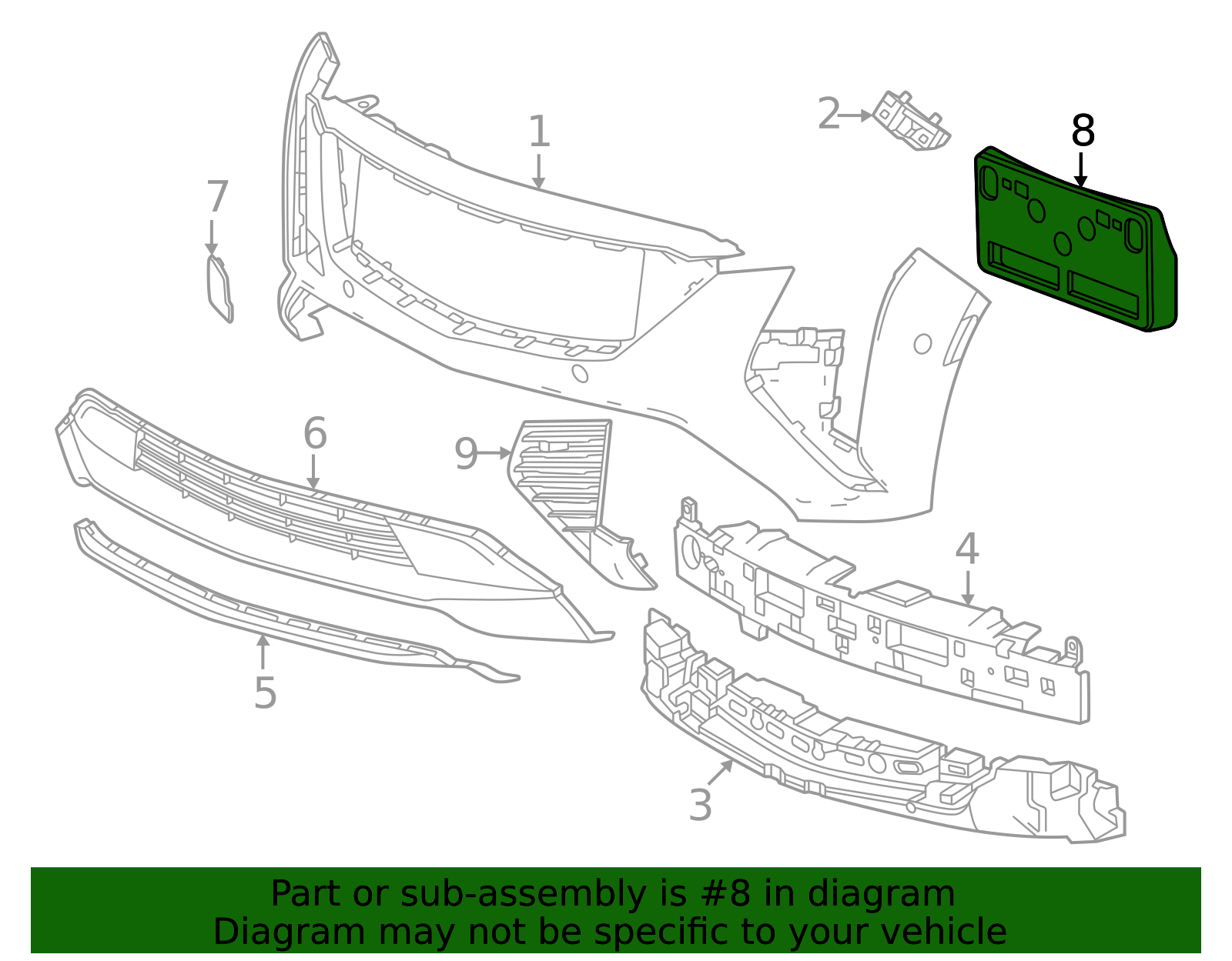 42790224 - High-Quality License Bracket for 2025-2026 Cadillac CT5 ...