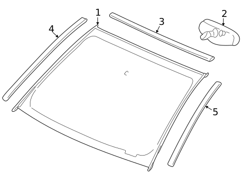 Glass - Windshield for 2007 Saturn Vue #1