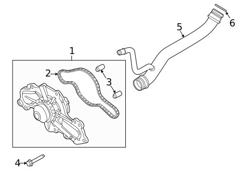 Water Pump for 2014 Ford Explorer #0