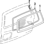 MB881242 - : Lift Gate Glass for Mitsubishi: Montero Image