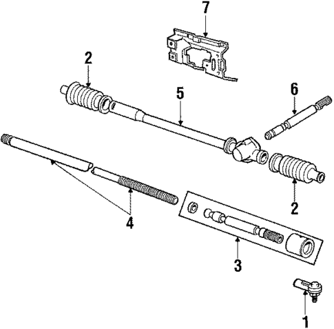 Manual Steering Gear for 1984 Mercury Lynx #0