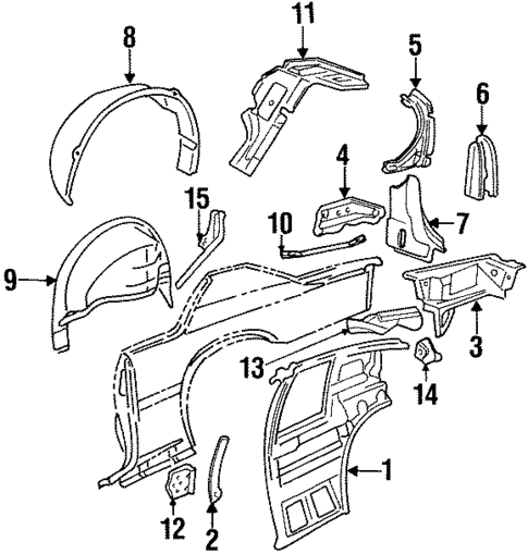 Inner Structure for 1992 Cadillac Eldorado #0