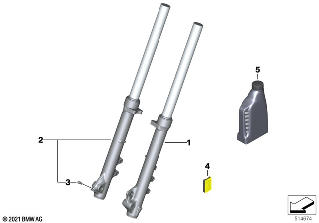 31428566586 - : Fork Leg Right for BMW-Motorrad Image