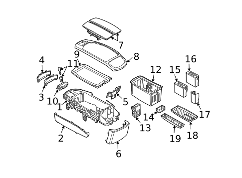 Armrest for 2003 BMW 745Li #1