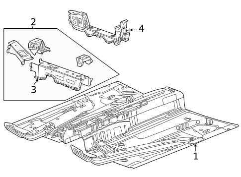 Floor & Rails for 2022 Cadillac XT4 #0
