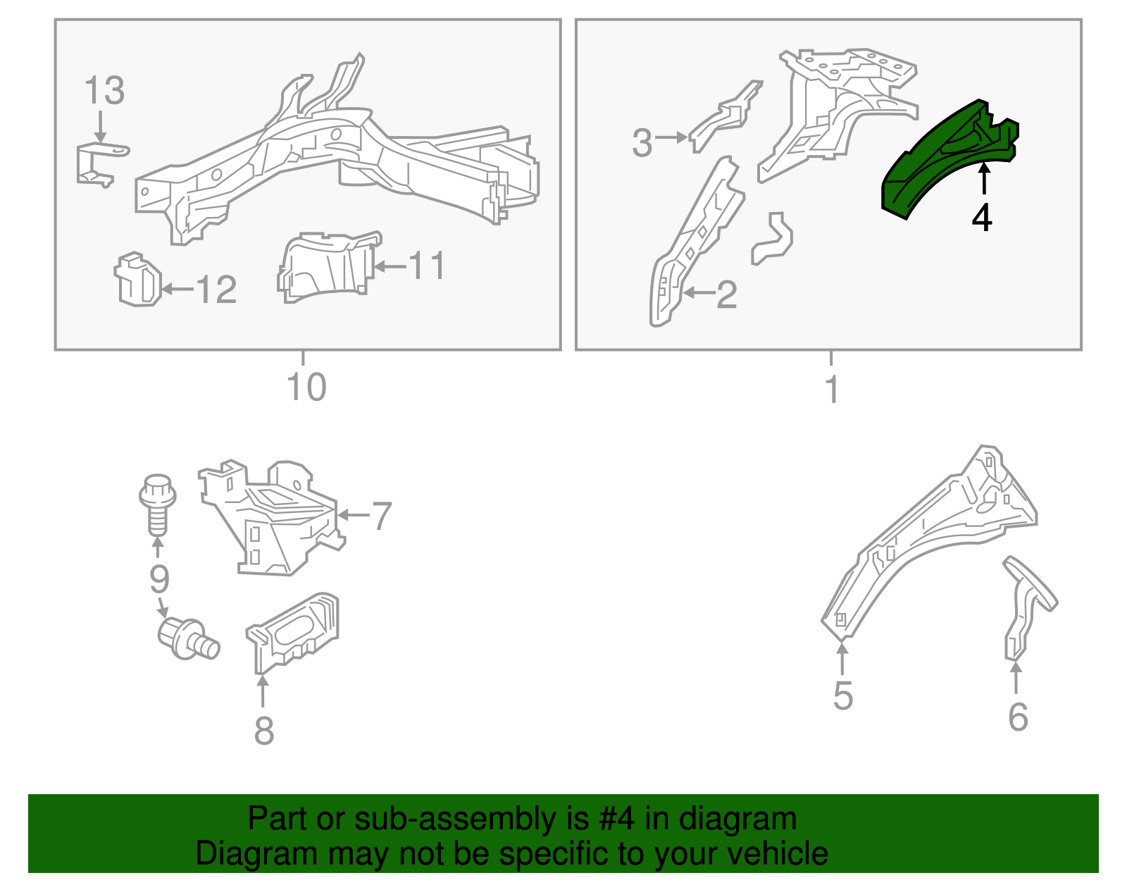 60653-TK8-A00ZZ - 2011-2013 Honda Odyssey - Extension R Front Shock ...