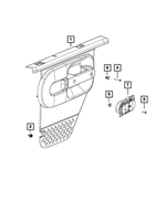 1PJ12DX9AA - Interior Trim: Rear Door Trim Panel, Right for Mopar Image