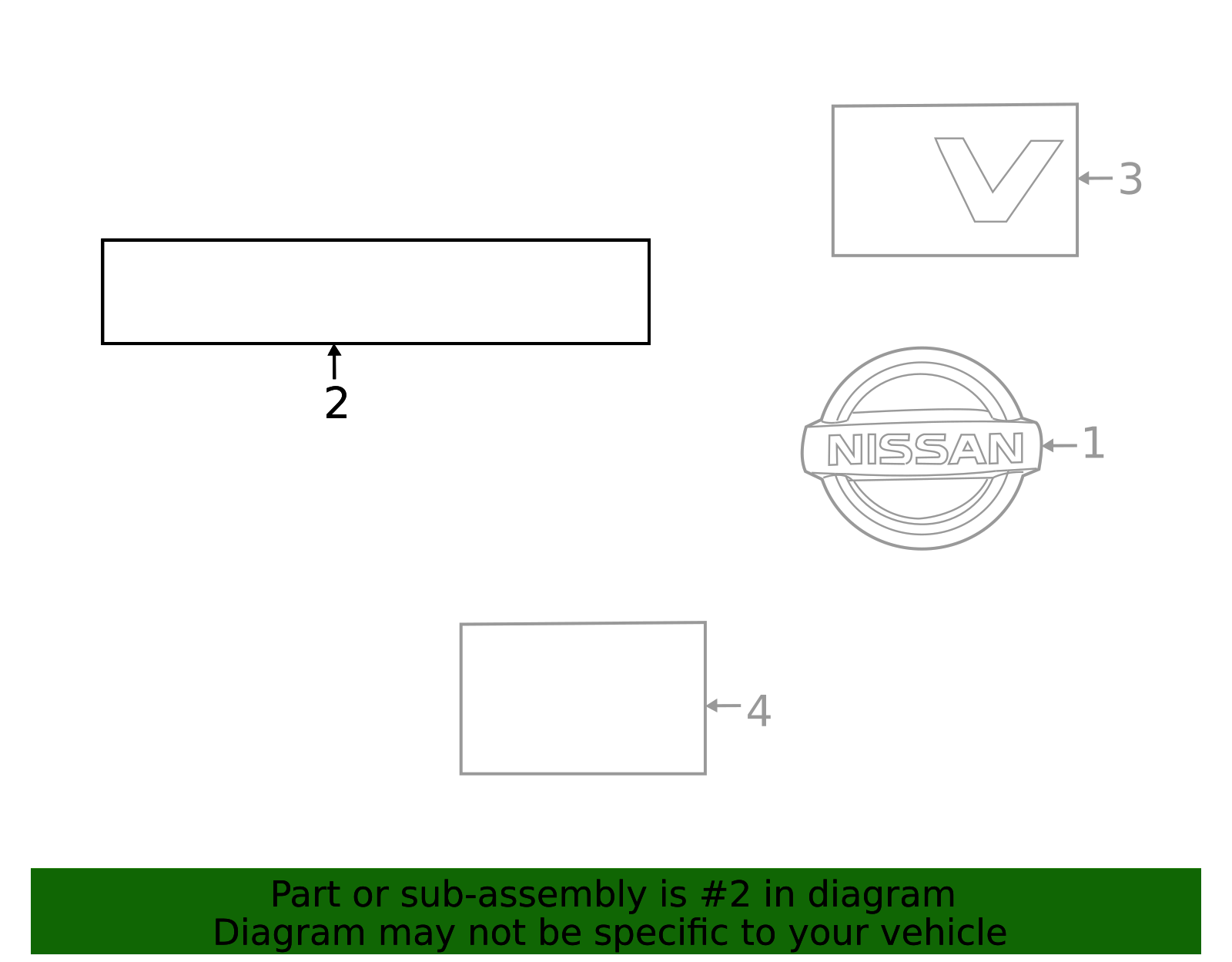 62890-5EE0C - Deck Lid Emblem 2022 Nissan Versa | Official Nissan 