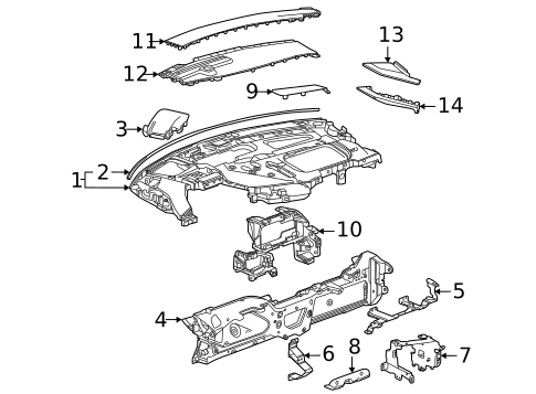 Instrument Panel for 2022 Chevrolet Corvette #0