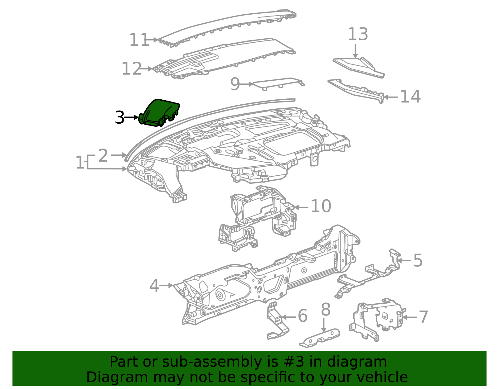 Instrument Panel Trim Panel 85132755 | Shop Matick Buick GMC