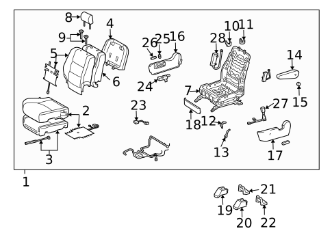 Front Seat Components for 2004 Lexus RX330 #1