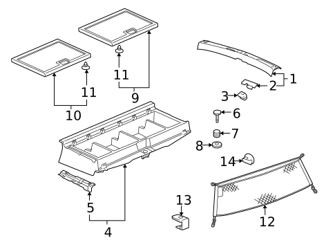 Interior Trim - Rear Body for 2007 Saturn Relay #0