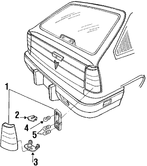 Tail Lamps for 1990 Pontiac LeMans #0