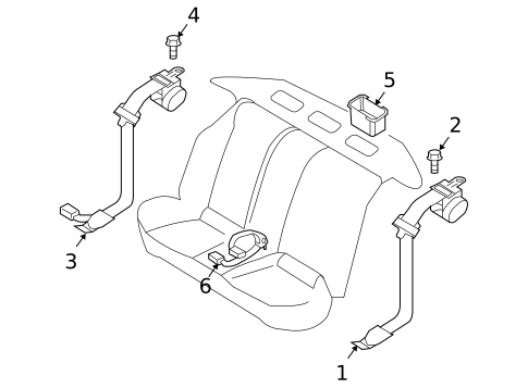 Seat Belt for 2010 Nissan Altima #1