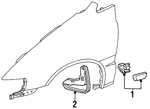 Exterior Trim - Fender for 1998 Isuzu Oasis #0