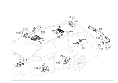Interior Lamp, Socket in Load Compartment for 2006 Mercedes-Benz E350 #0
