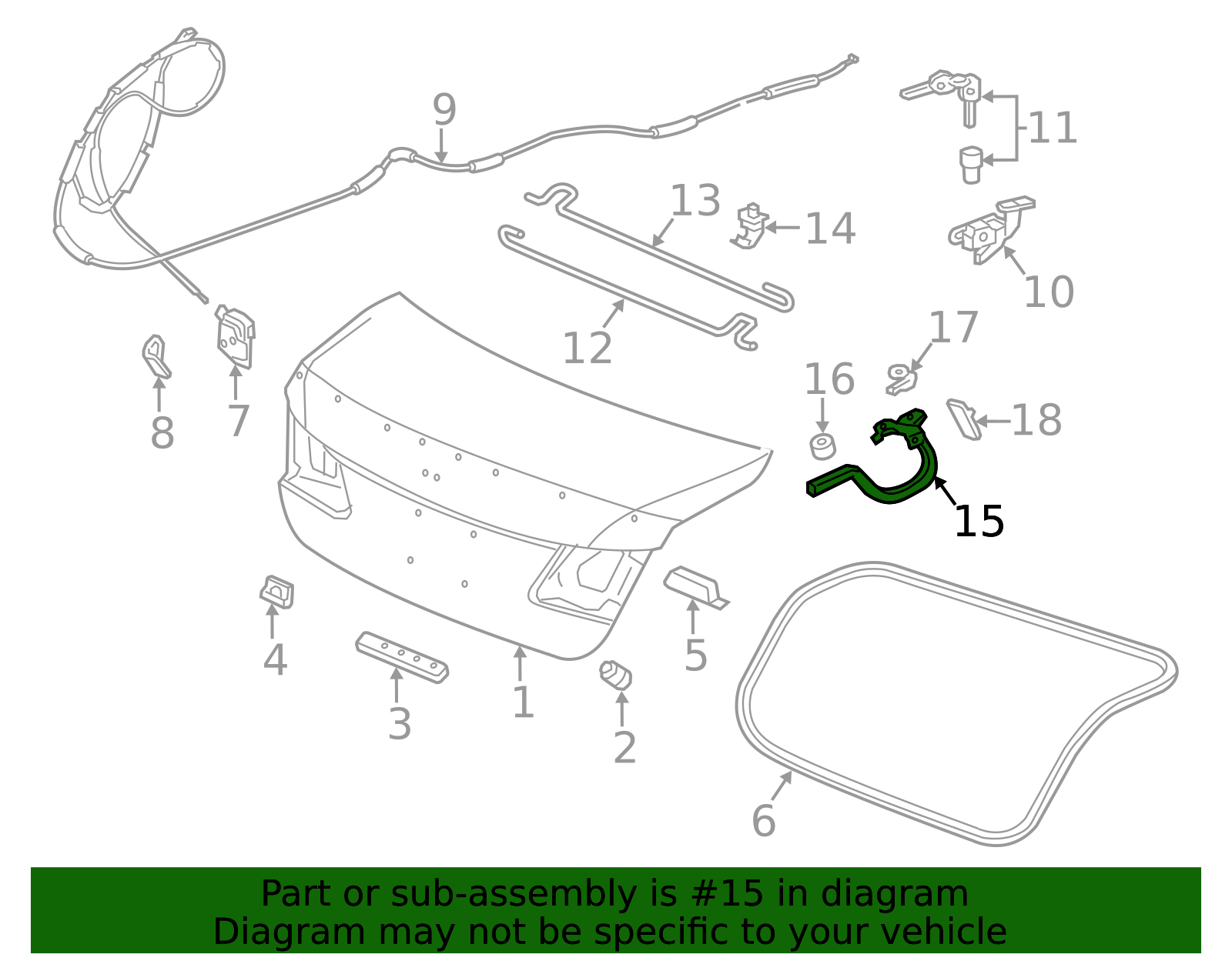 68660-T2A-000ZZ - Hinge L Trunk - 2013-2017 Honda Accord | Genuine