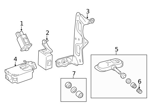 Tire Pressure Monitor Components for 2014 Toyota Sequoia #0