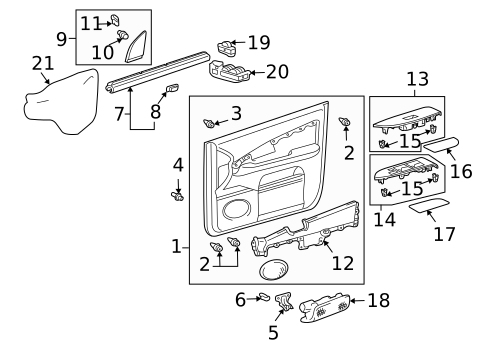 Front Door for 2007 Lexus RX350 #1