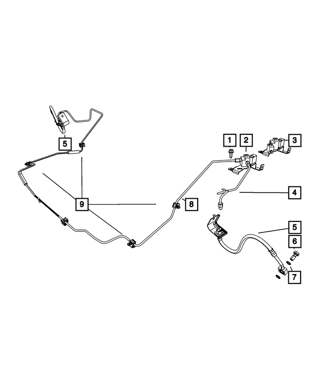 52013610AC - : Brake Hose for Mopar Image