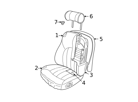 Front Seat Components for 2001 Jaguar XJR #3