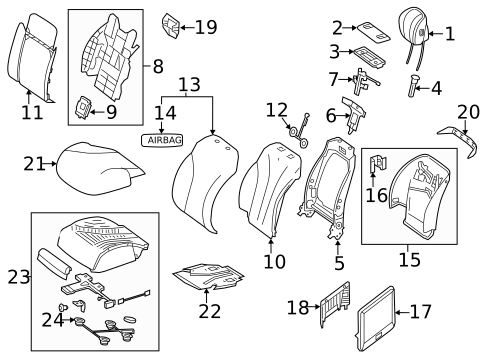 Passenger Seat Components for 2019 Mercedes-Benz S450 #4