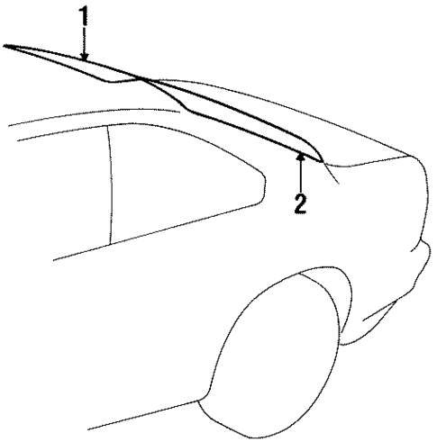 Glass & Hardware - Back for 1991 BMW 850i #0