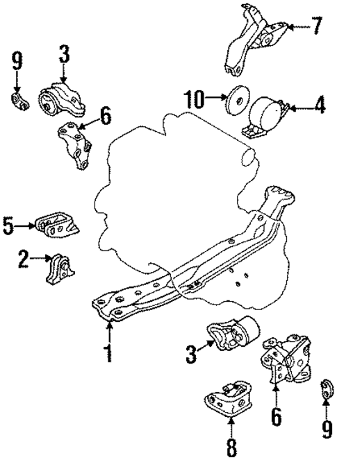 Mounts for 1990 Nissan Axxess #0