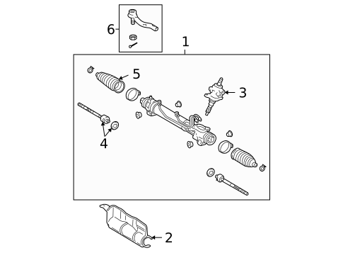 Steering Gear & Linkage for 2007 Toyota Solara #1