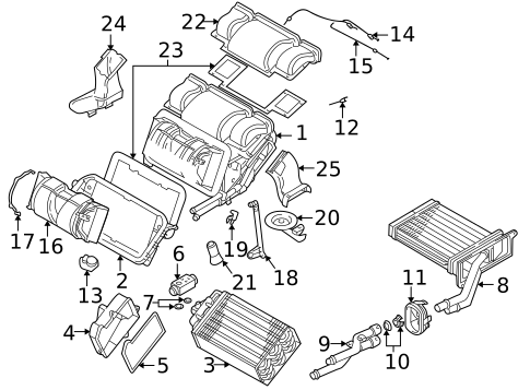 Evaporator & Heater Components for 2001 BMW Z8 #0