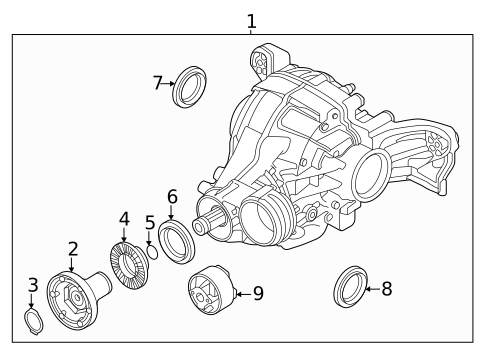 Axle & Differential for 2022 Audi SQ7 #1